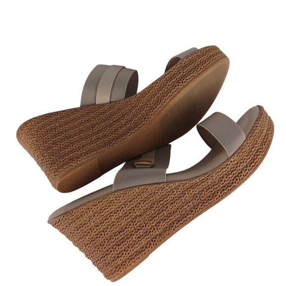 Tuscany Espadrille Wedge Heel Tan Open Toe Slip On Cork Womens Size 11 M Sandals - Picture 6 of 7